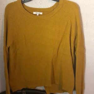 Madewell Olive Green Split Back Sweater